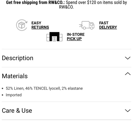 RW&CO High-Rise Straight-Leg Linen Pant - Picture 8 of 11